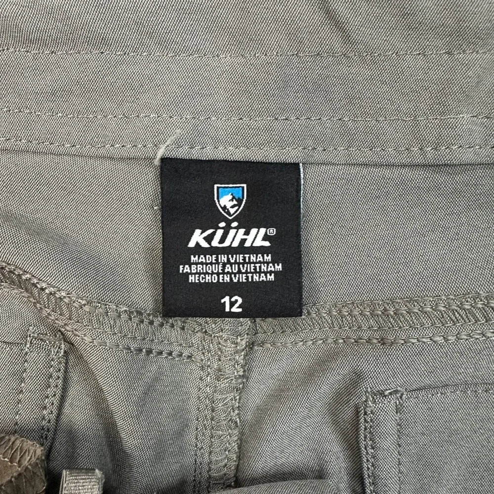 Kuhl Womens Sage Green Hiking Shorts Size 12 Nylon Blend Outdoor Trail Cargo